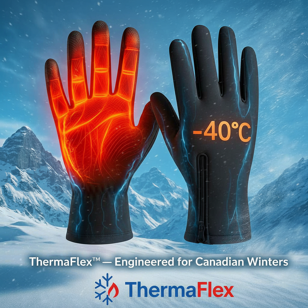 ThermaFlex™ — Extreme Cold Heated Gloves (-40°C Rated)
